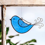 Bird Sun Catcher Ornament: Blue