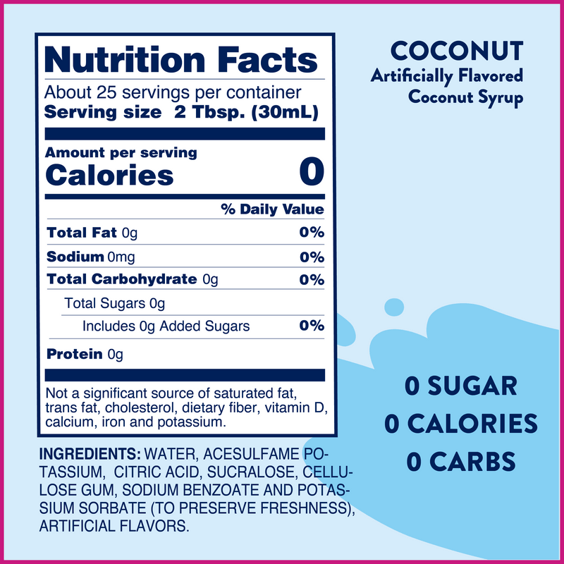 Jordan's Skinny Mixes - Sugar Free Coconut Syrup