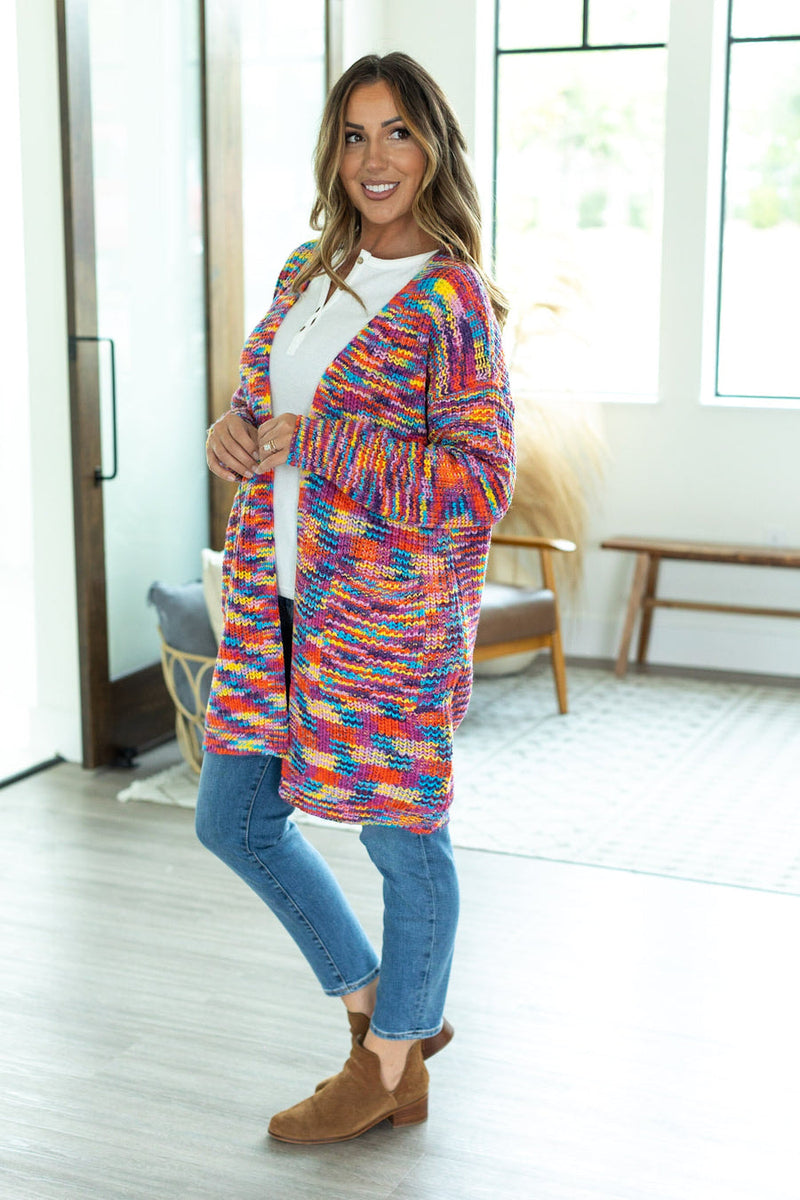 Janet Long Cardigan - Rainbow Mix