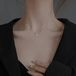 Japanese Orizuru Crane Charm Necklace in 925 Sterling Silver: Rose gold