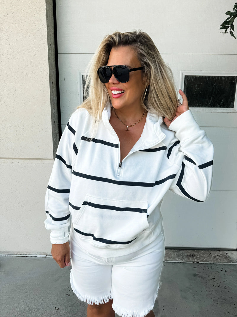 Summer Striped Easy Does It Pullover in Two Colors