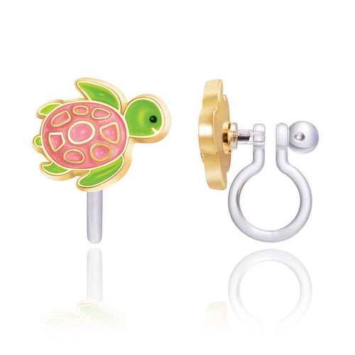 Girl Nation - CLIP ON Cutie Earrings- Turtle-y Awesome