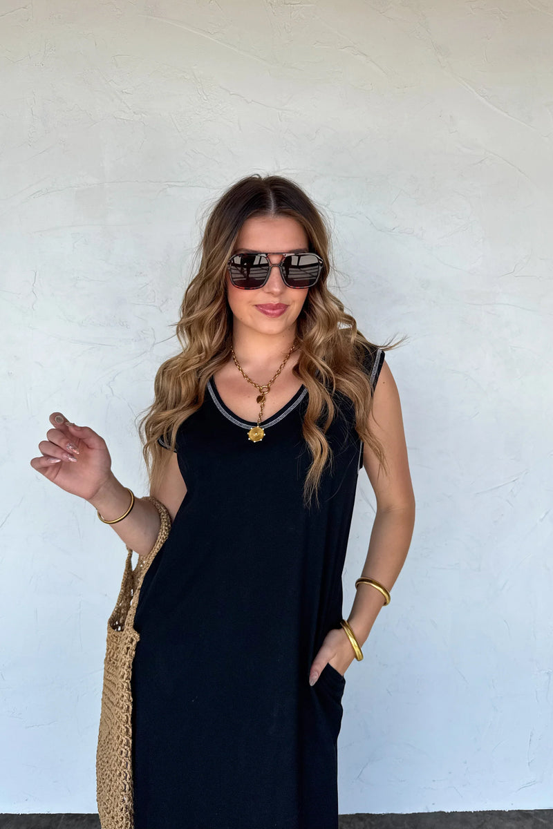 Relaxed Summer Split Hem Dress