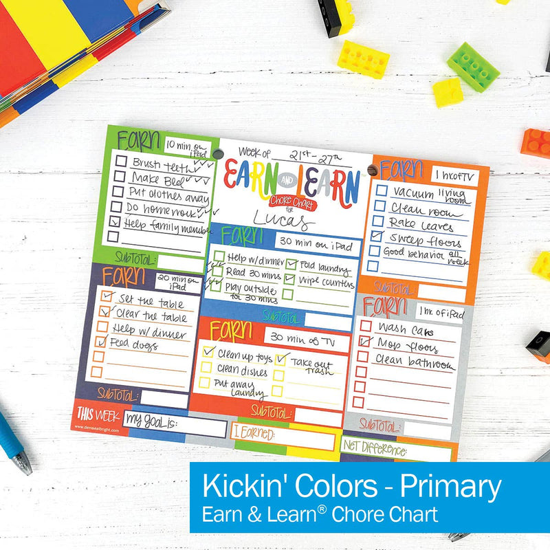 Denise Albright® - Earn & Learn® Kids Money Management Chore Chart | Open Stock: Kickin' Colors
