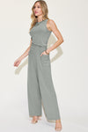 Ribbed Tank and Wide Leg Pants Set*