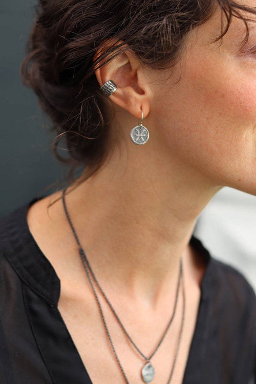 Jennifer Kahn Jewelry Zodiac Earrings: Sterling: Cancer