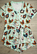 Short Sleeve Pajama Short Set in Six Prints