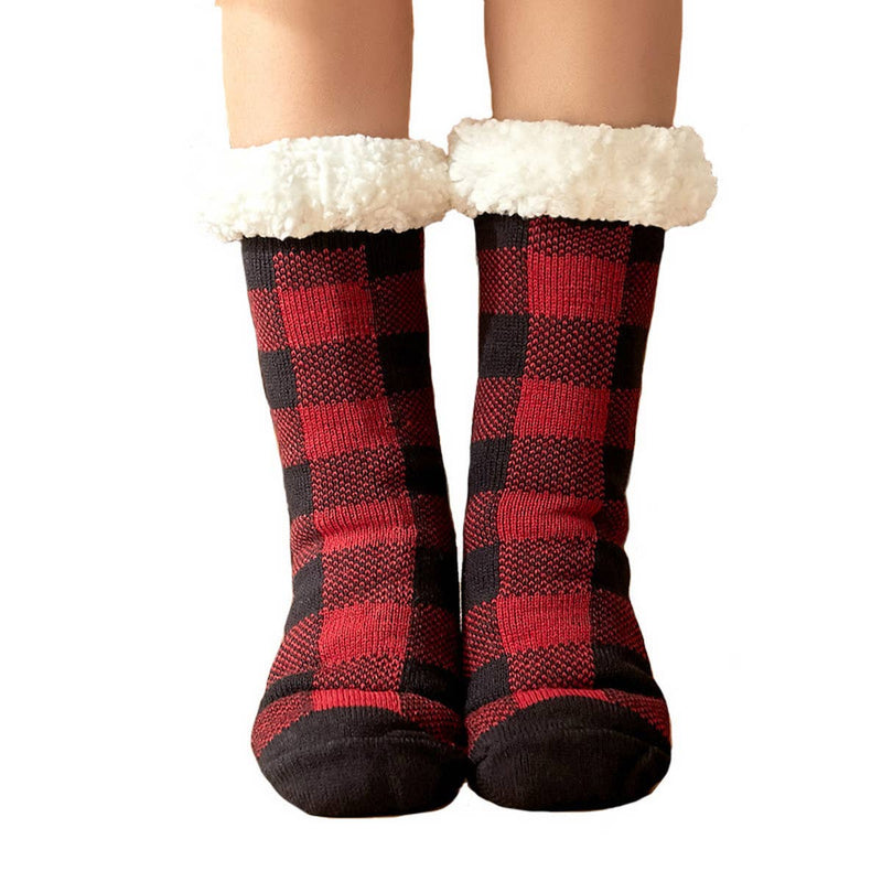 Buffalo Plaid Sherpa Socks