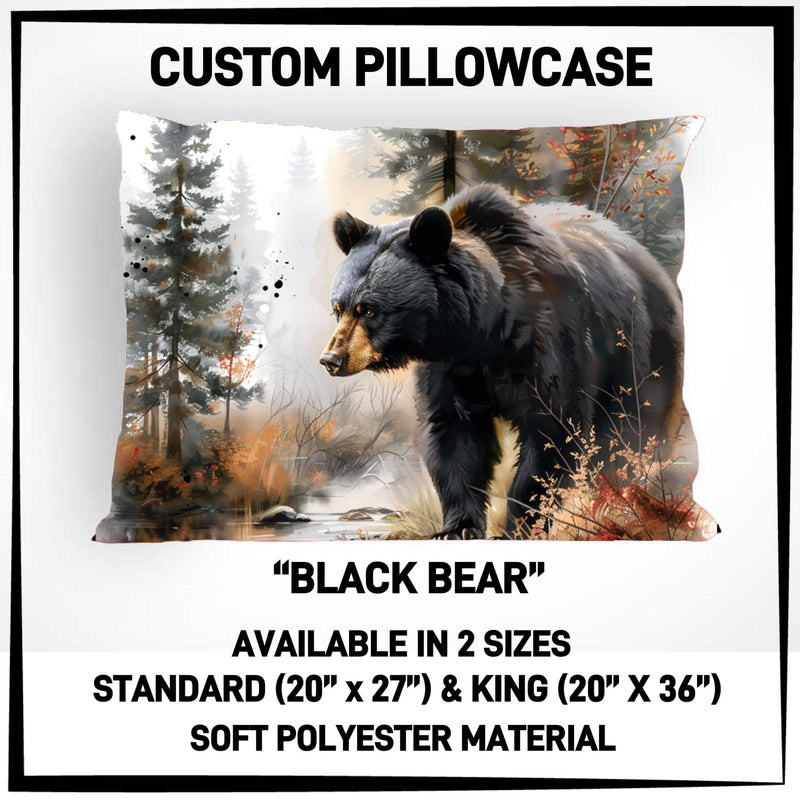 Black Bear Pillowcase