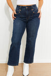 Judy Blue Suzie Full Size Cropped Straight Leg Jeans Dark / 0(24)