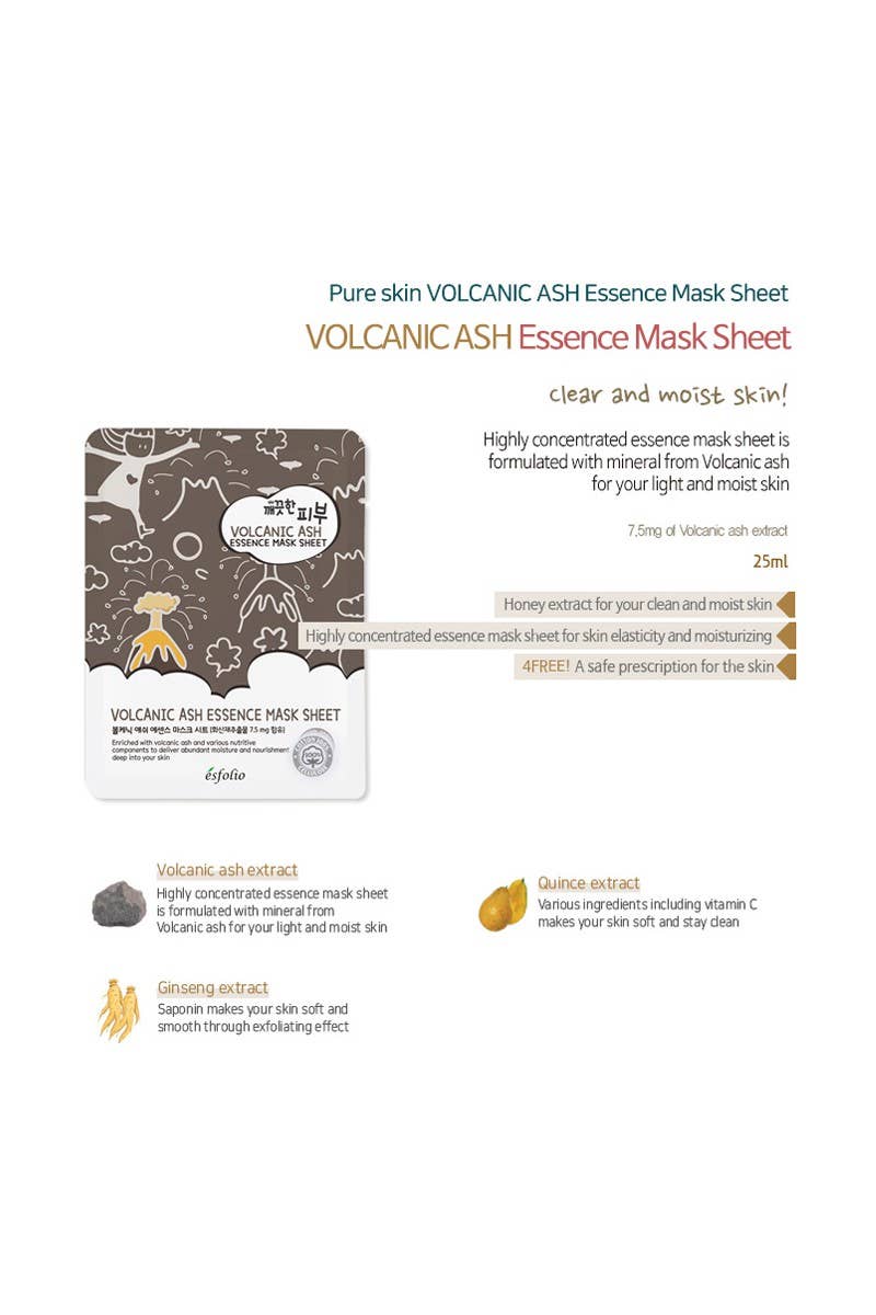 Volcanic Ash Essence Facial Mask Sheet