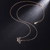 Japanese Orizuru Crane Charm Necklace in 925 Sterling Silver: Rose gold