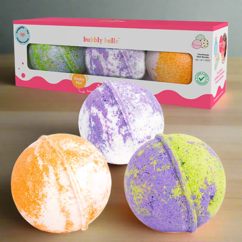 Bubbly Belle - Tranquility + Zen + Orange Coconut Bath Bombs