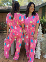 Pink Trees Pajama Set