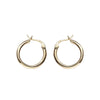 Simple Minimalist Hoop Earrings in 925 Sterling Silver: Silver / L