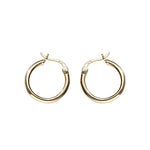 Simple Minimalist Hoop Earrings in 925 Sterling Silver: Silver / L