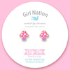 Girl Nation - CLIP ON Cutie Earrings- Mini Mushrooms