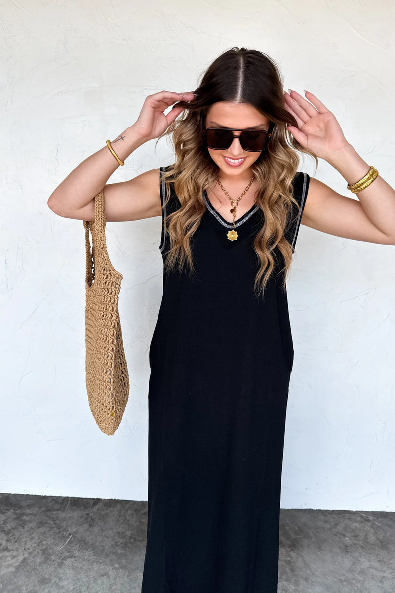 Relaxed Summer Split Hem Dress