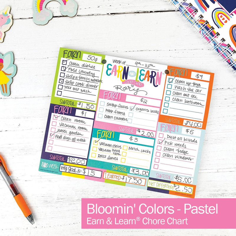 Denise Albright® - Earn & Learn® Kids Money Management Chore Chart | Open Stock: Kickin' Colors