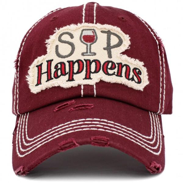 Sip Happens Hat - Wine