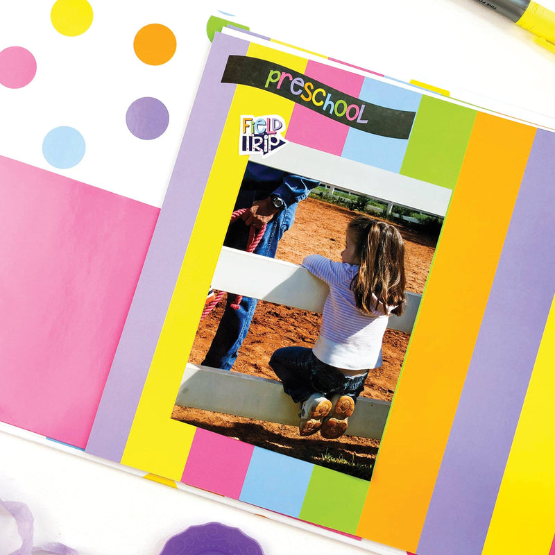 Denise Albright® - Class Keeper® School Days Memory Book | Open Stock: Primary Stripes