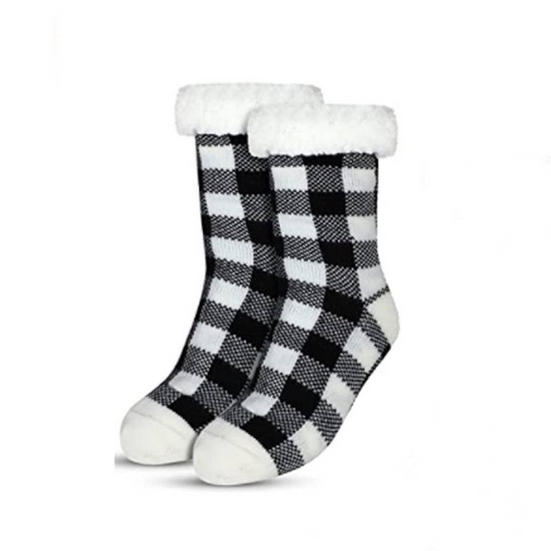 Buffalo Plaid Sherpa Socks