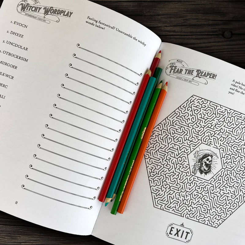 Boredwalk - Bloodthirsty and Bewitched Adult Activity Book