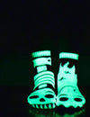 Pals Socks - Ghost & Skeleton GLOW IN THE DARK Kids Halloween Grip Socks