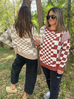 All Checkered Out Sweater in Four Colors