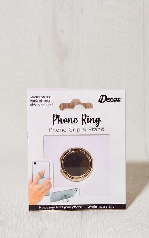 Idecoz Phone Ring With Grip & Stand - Gold