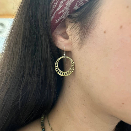 Jennifer Kahn Jewelry Lotus Root Earrings in Sterling Silver
