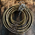 Jennifer Kahn Jewelry - Brass Hoop Earrings with Heishi - Tiny
