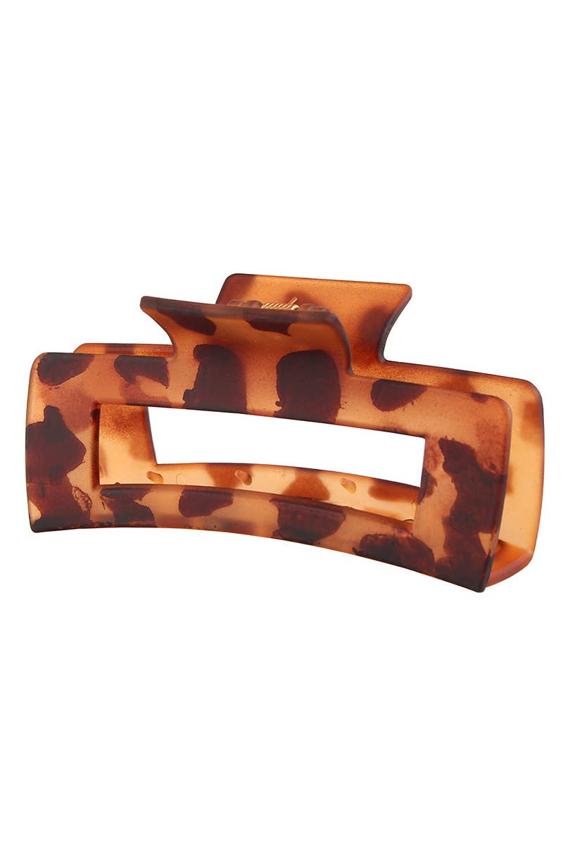 Rectangular Large Hair Clip - Black