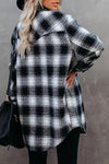 Plaid Collared Neck Long Sleeve Shirt