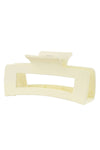 Rectangular Large Hair Clip - Khaki