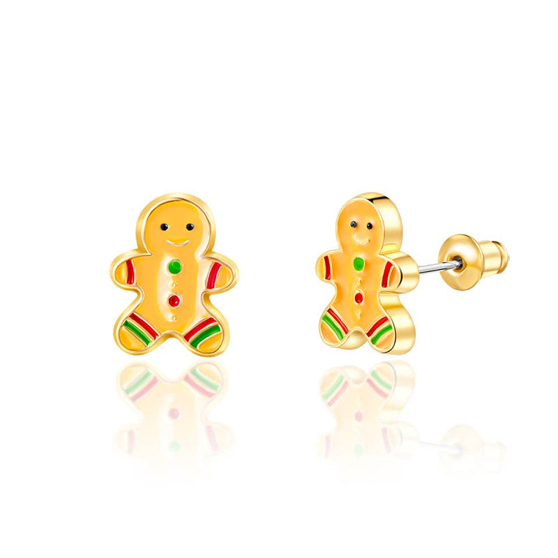 Girl Nation - Gingerbread Man Cutie Stud Earrings