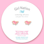 Girl Nation - CLIP ON Cutie Earrings- Dazzling Dolphin