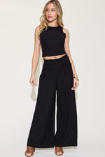 Ribbed Tank and Wide Leg Pants Set*