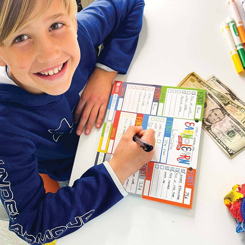 Denise Albright® - Earn & Learn® Kids Money Management Chore Chart | Open Stock: Kickin' Colors