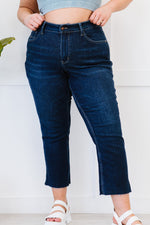 Judy Blue Sophie Full Size Run Cropped Straight Leg Jeans With Slit