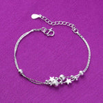 Dainty Cute Star Charm Bracelet in 925 Sterling Silver