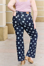 Judy Blue Janelle High Waist Star Print Flare Jeans