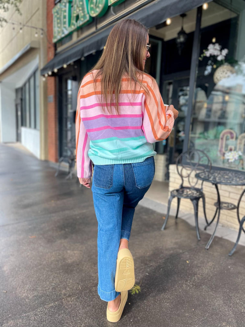 Over The Rainbow Striped Sweater