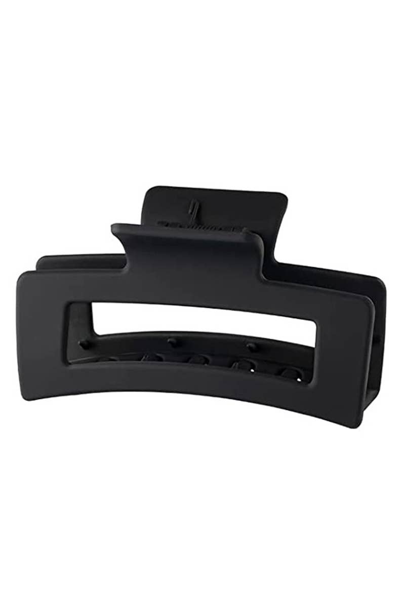 Rectangular Large Hair Clip - Black