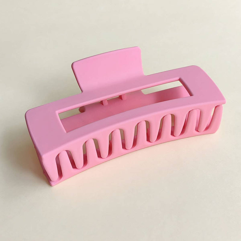 Rectangular Large Hair Clip - Coffee