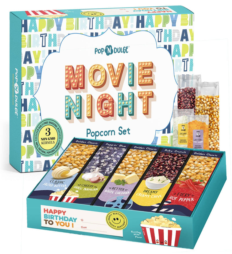 Pop 'N Dulge - Birthday Movie Night Popcorn Gift Set