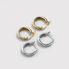 Simple Minimalist Hoop Earrings in 925 Sterling Silver: Silver / L