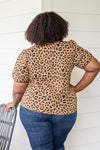 Spotted Animal Print Blouse Womens