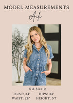 The Darling Detail Collared Blouse in Denim