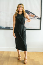 Another New Day Midi Dress In Black Womens